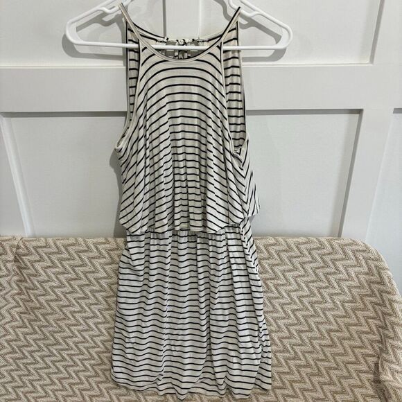 American Eagle Outfitters Dresses & Skirts - American Eagle Women's Flounce High Neck Mini Tank Dress White Black Size XS